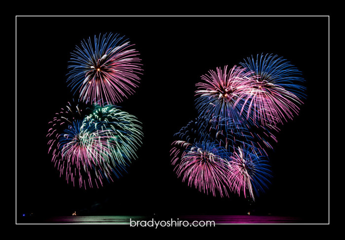 Fireworks show at Waikiki beach...