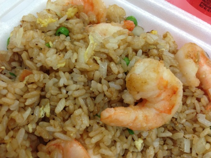 Lots of shrimp in this fired rice....