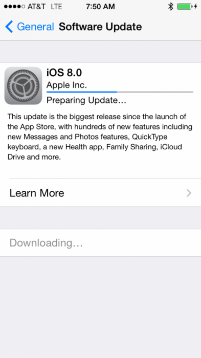 Pulling the trigger, iOS 8 #apple...