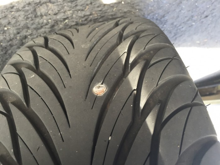 Guess what, this is in my tire? Just...