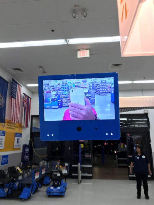 Cameras everywhere Walmart self check...